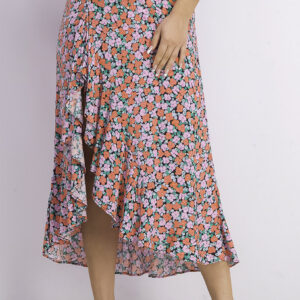 Womens Floral A-Line Skirt Pink Combo