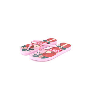 Womens Floral Print Slippers Lilac/Red/Pink