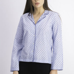 Womens Floral Woven Top Turquoise/Navy