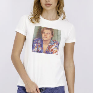 Womens Graphic Print T-Shirt White Combo