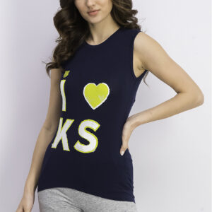 Womens Graphic Tank Top Navy
