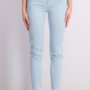 Womens High Waist Cropped Ankle Jeans Light Blue