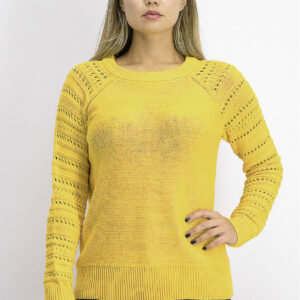 Womens Knitted Sweater Gold