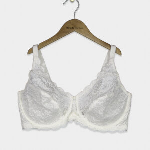 Womens Lace Non Padded Wired Bra White