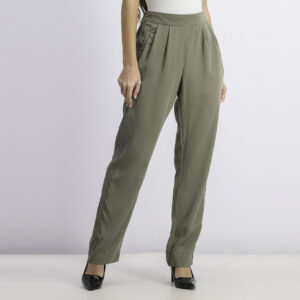 Womens Lace Side Pants Olive