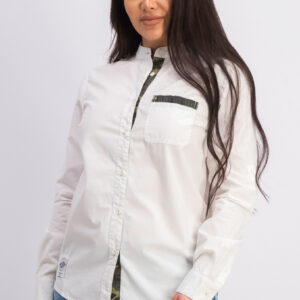 Womens Long Sleeve Casual Shirt White