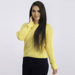 Womens Long Sleeve Sweater Yellow