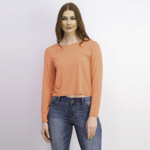 Womens Long Sleeve Top Coral