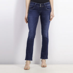 Womens Low Rise Straight Viola Jeans Blue
