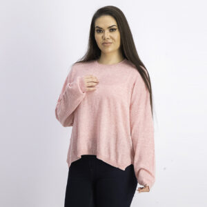 Womens Melange Sweater Pink