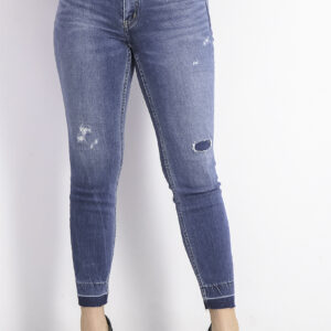 Womens Mid Rise Skinny Ankle Jeans Blue