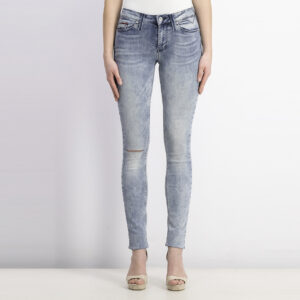 Womens Mid Rise Skinny Jeans Denim White