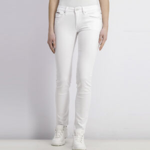 Womens Mid Rise Slim Naomi Jeans White