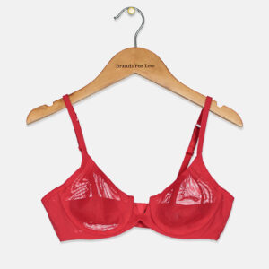 Womens Non Padded Underwired Bra Red