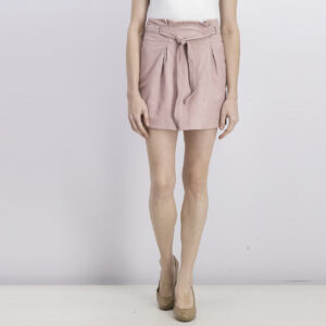 Womens Payton Paper Bag Mini Skirt Mauve Swoon