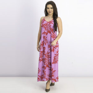 Womens Petite Floral Print Maxi Dress Purple/Red