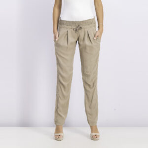 Womens Plain Pants Light Brown