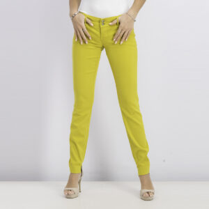 Womens Plain Skinny Pants Yellow