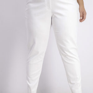 Womens Plus Size Slim Dress Pants White