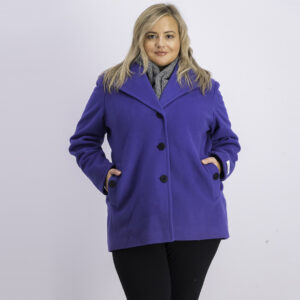 Womens Plus Size Wool-Blend Single-Breasted Peacoat Sonic