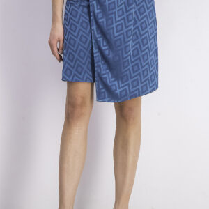 Womens Printed And Flowy Skirt Blue