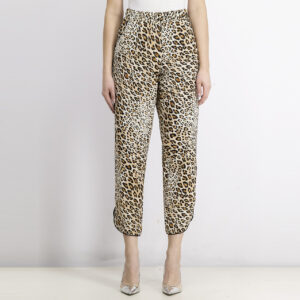 Womens Printed Cheetah Pants Brown