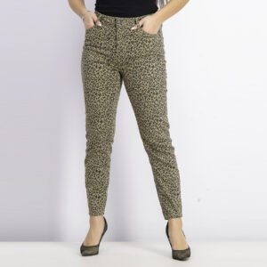 Womens Printed High-Rise Skinny Ankle Jeans Cheetah