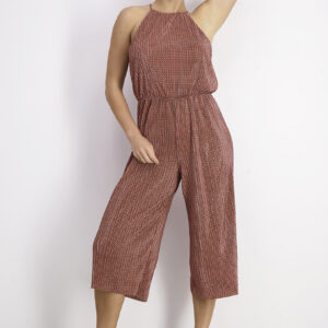 Womens Printed Jumpsuit Red Combo