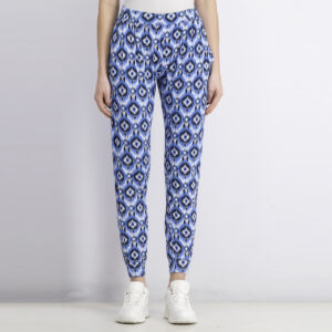Womens Printed Pull On Pants Blue Combo