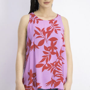 Womens Printed Top Pink/Red