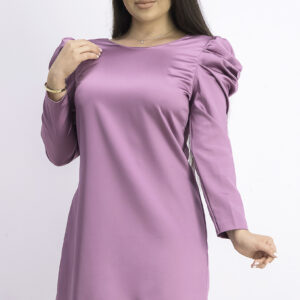 Womens Puffed Longsleeve Dress Purple