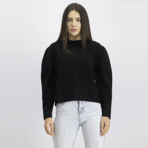 Womens Puffed Sweatshirt Black