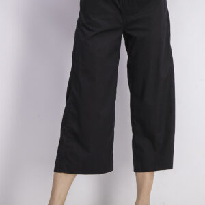 Womens Pull-On Plain Drawstring Pants Black