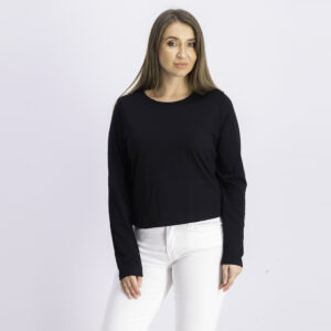Womens Pullover Long Sleeves Tops Black