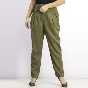 Womens Side Pocket Pants Olive