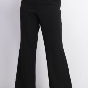Womens Side-Zip Flare Pants Black