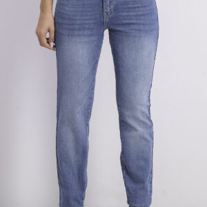 Womens Skinny With Embroidery Jeans Wash Blue