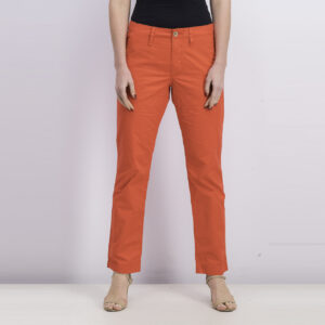 Womens Slim-Fit Chino Pants Red