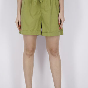 Womens Solid High Waist Short Olive