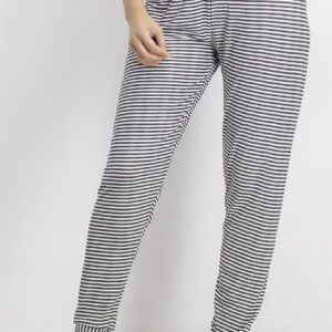 Womens Stripe Peached Separate Jogger Dark Grey/White