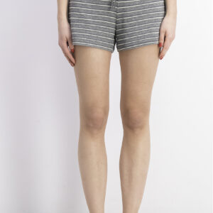 Womens Striped Pajama Shorts Varsity Stripe Grey