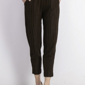 Womens Striped Pants Brown