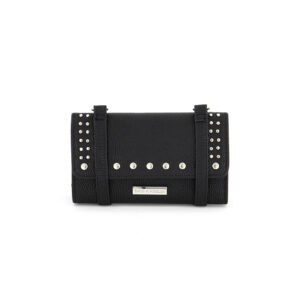 Womens Stud On a String Wallet Black