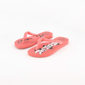 Womens Style 2 Minnie Mouse Flip Flops Pink Porcelain