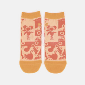 Womens Sun Fleur Lowrider Socks Neon Coral