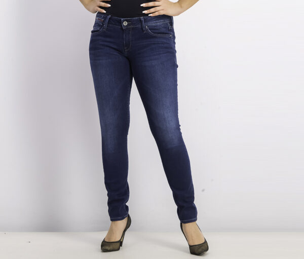 Womens Ultra Low Rise Skinny Natalie Jeans Blue