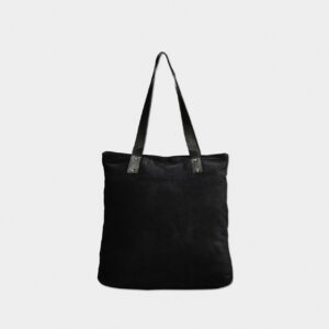 Womens Velvet Tote Bag 46 L x 11 W x 44 H cm Black
