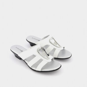 Womens Wide Engle Sandals White