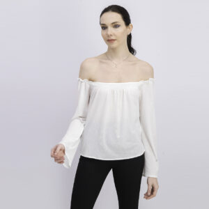 Womens Woven Off The Shoulder Top White