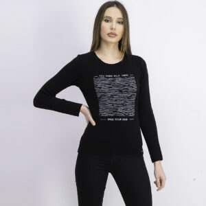 Womens You Were Wild Once Sweater Black